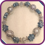 Bracelet 005 - Blue Flower Bracelet