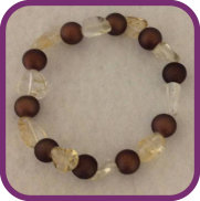 Bracelet 006 - Glass and Brown Beads Bracelet