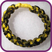 Bracelet 010 - Paracord Bracelet - Black and Yellow