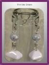Earrings 003 - White and Silver Earrings