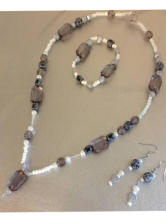 Necklace Set 004 - Silver Shiny Heart NS