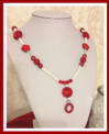 Necklace Set 010 - Red and White NS