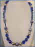 Necklace Set 019 - Dark Blue and Silver NS